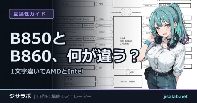 B850とB860、何が違う？ — 1文字違いでAMDとIntel