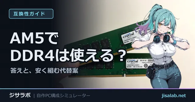 AM5でDDR4は使える？ — 答えと、安く組む代替案